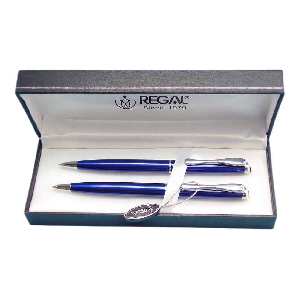 Regal Arachne Mechanical Pencil and Ballpoint Pen Gift Set Blue