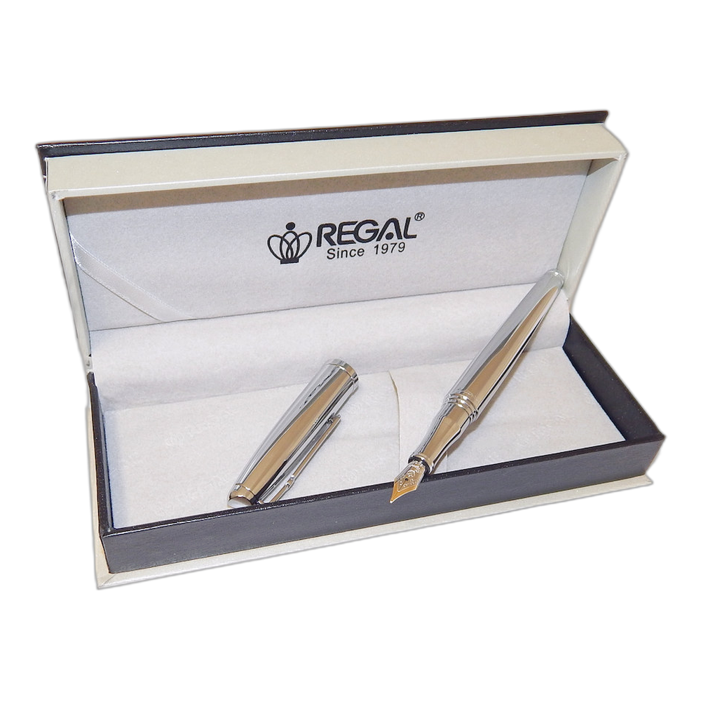 Regal Minos Fountain Pen Gift Set Silver