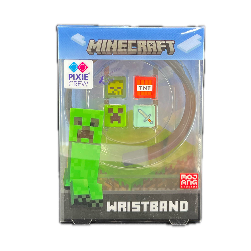 PIXIE CREW Minecraft adjustable black bracelet with 4 multipixels