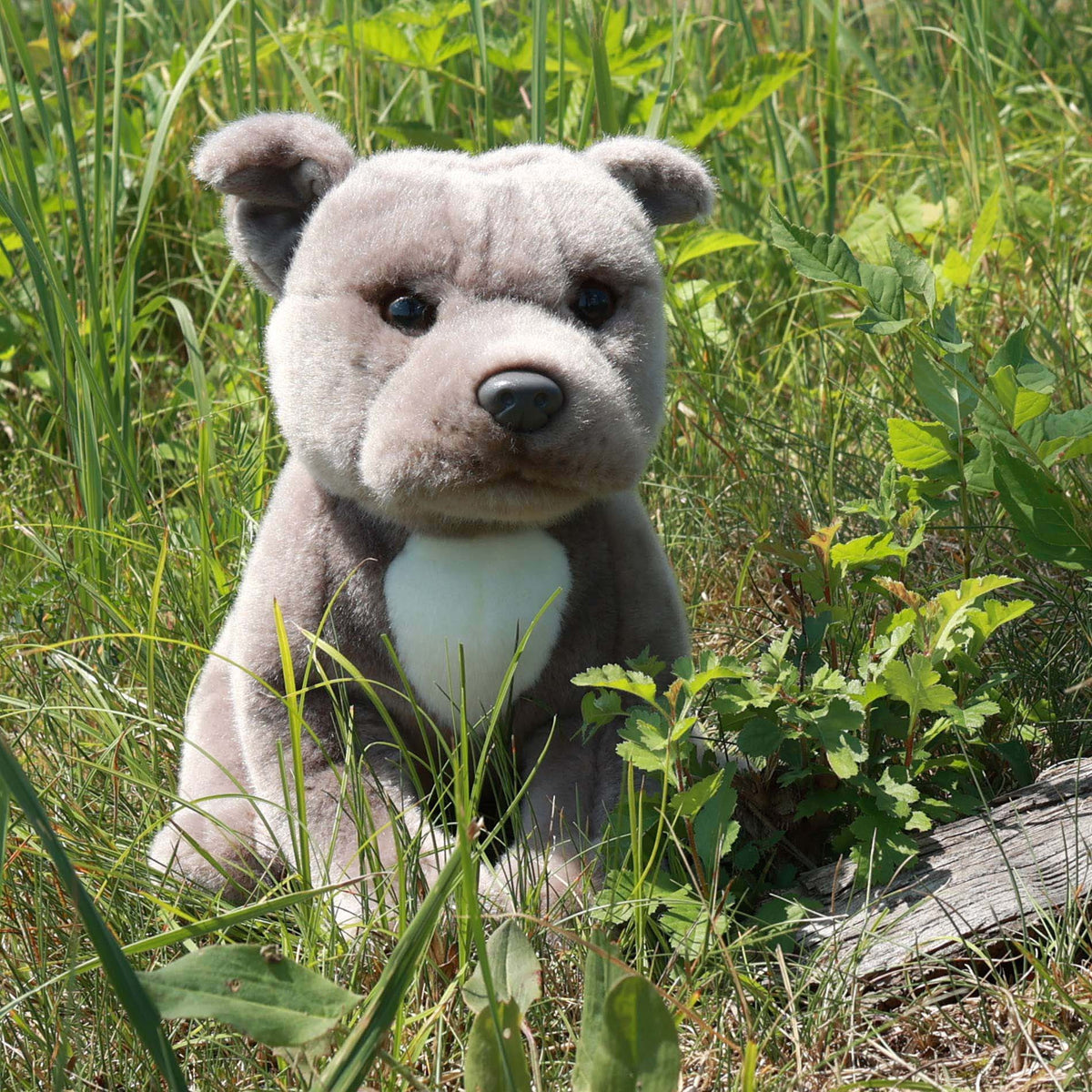 Grey Plush Staffordshire Bull Terrier 30 cm