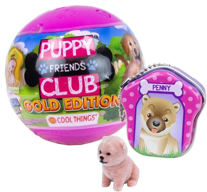 Puppy figure in surprise capsule