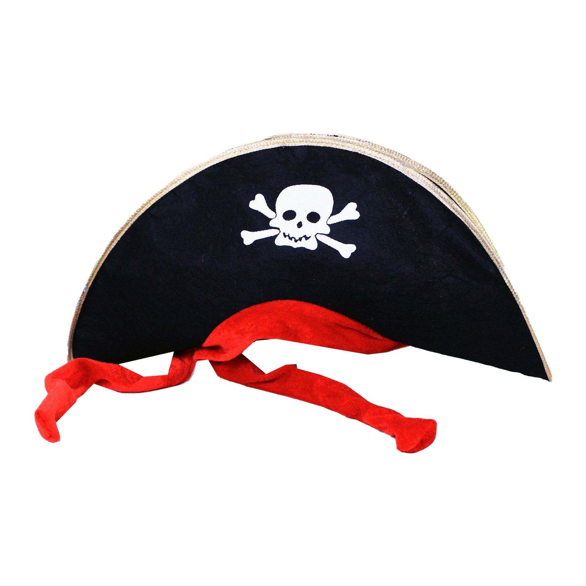 Pirate captain hat with ribbon for adults