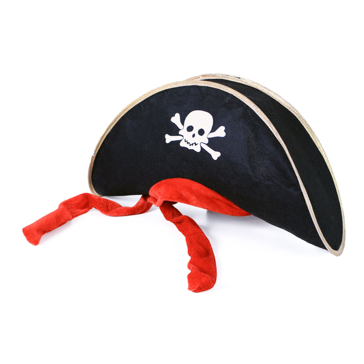 Pirate captain hat with ribbon for adults