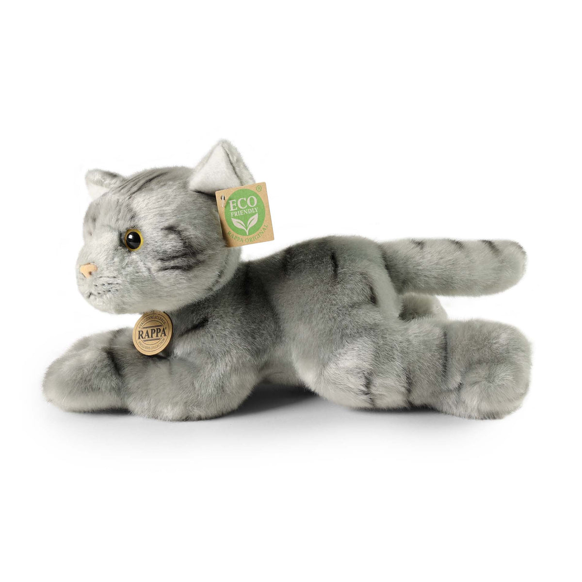 Grey plush cat 30 cm