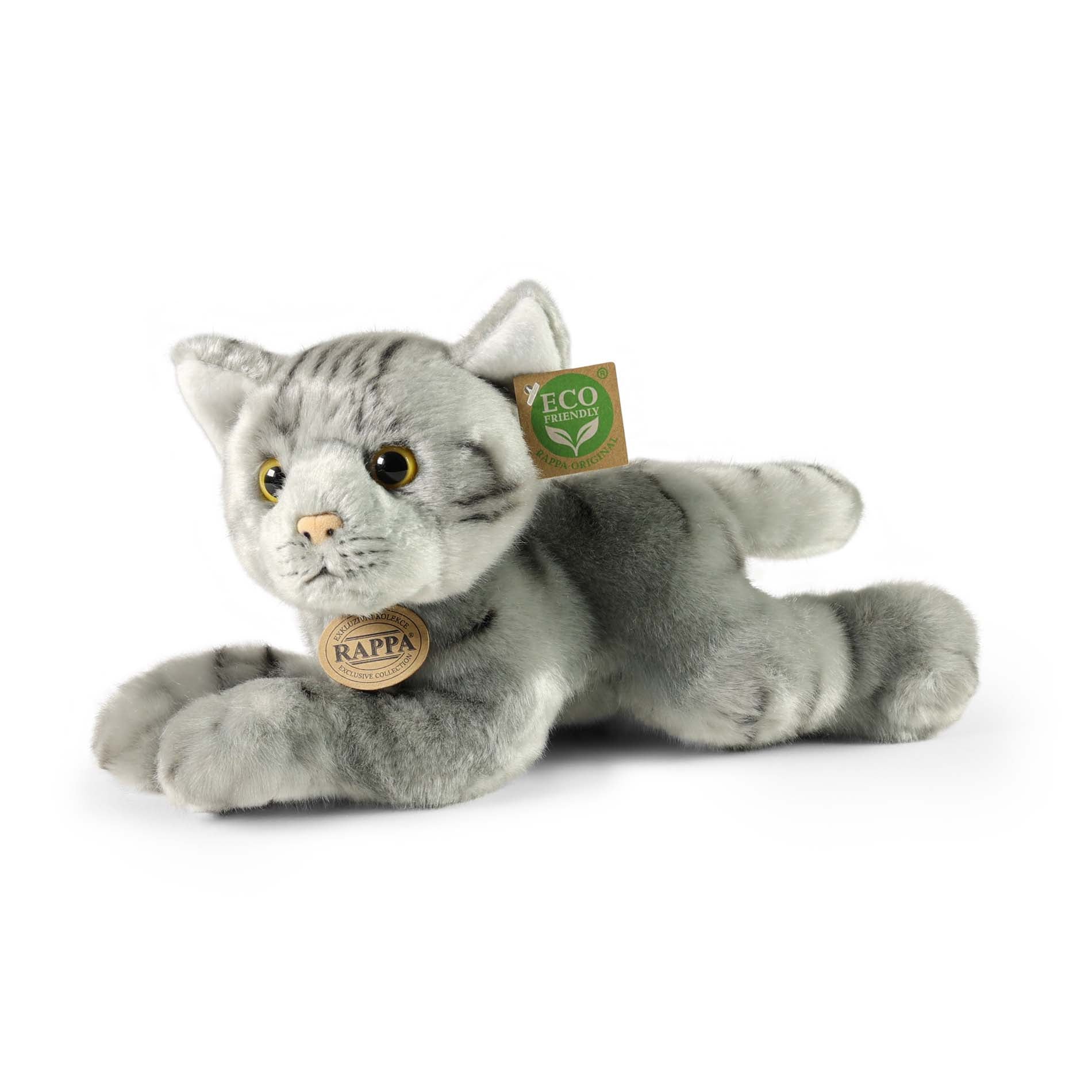 Grey plush cat 30 cm