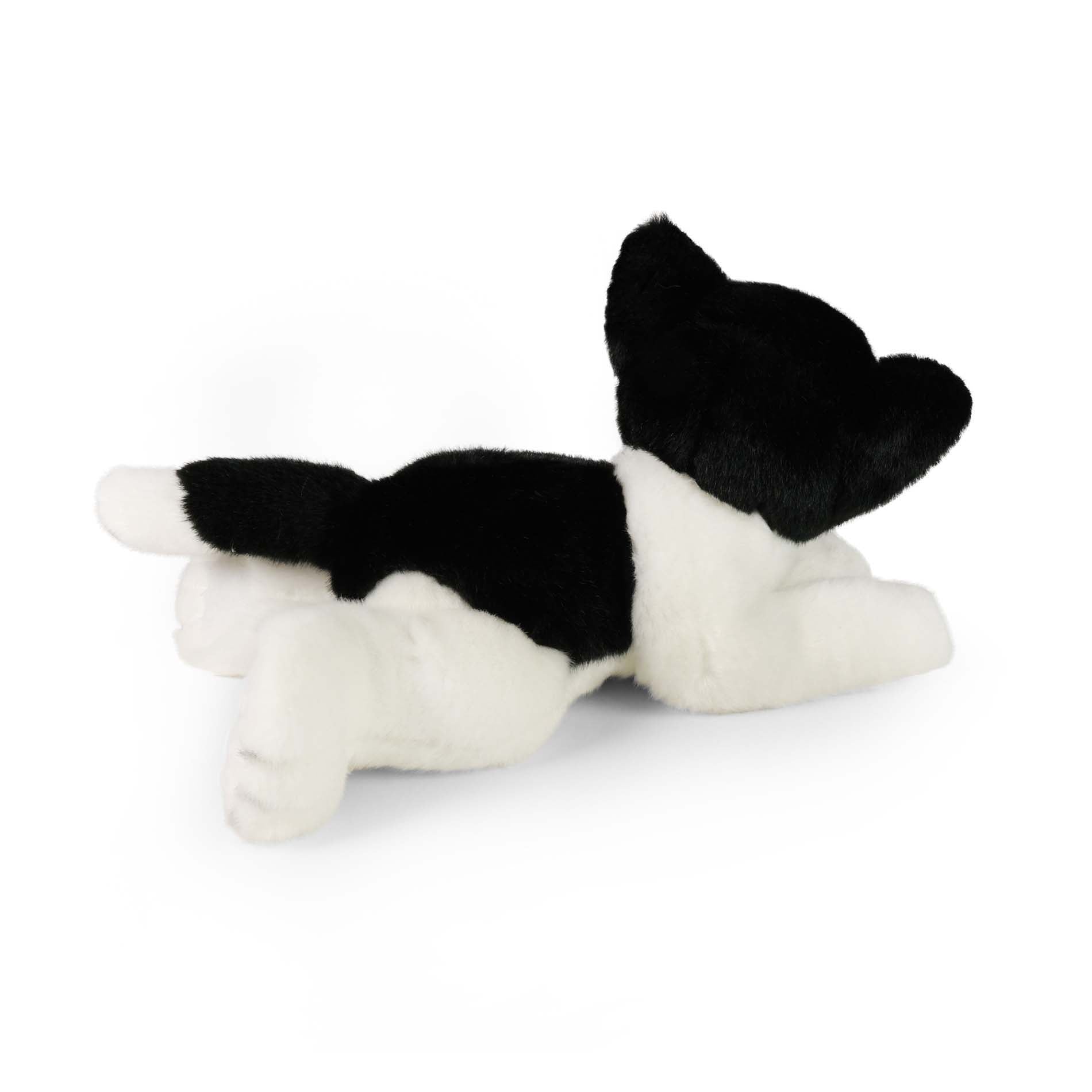 Eco-friendly plush cat white and black 30 cm