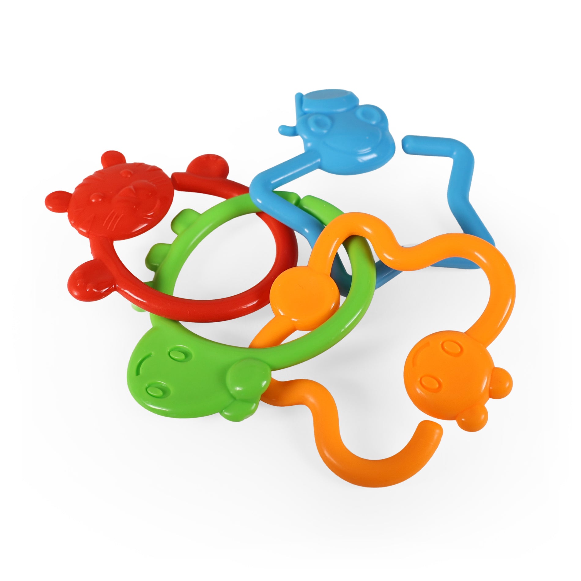 Baby rattle with animal shapes