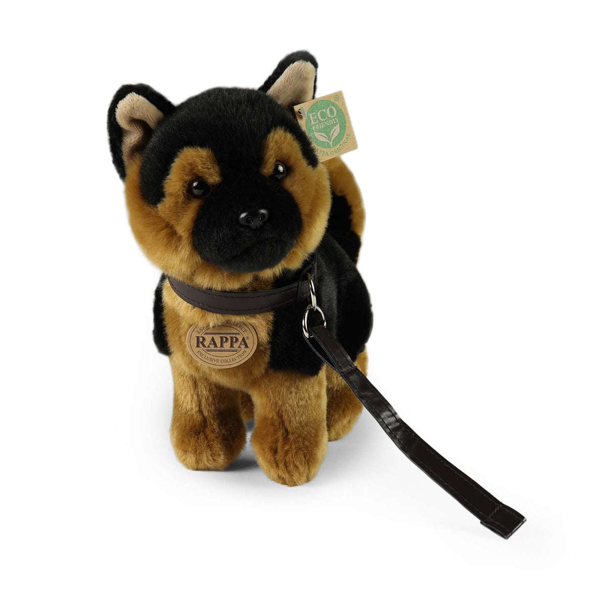 Plush German Shepherd with Leash 23 cm