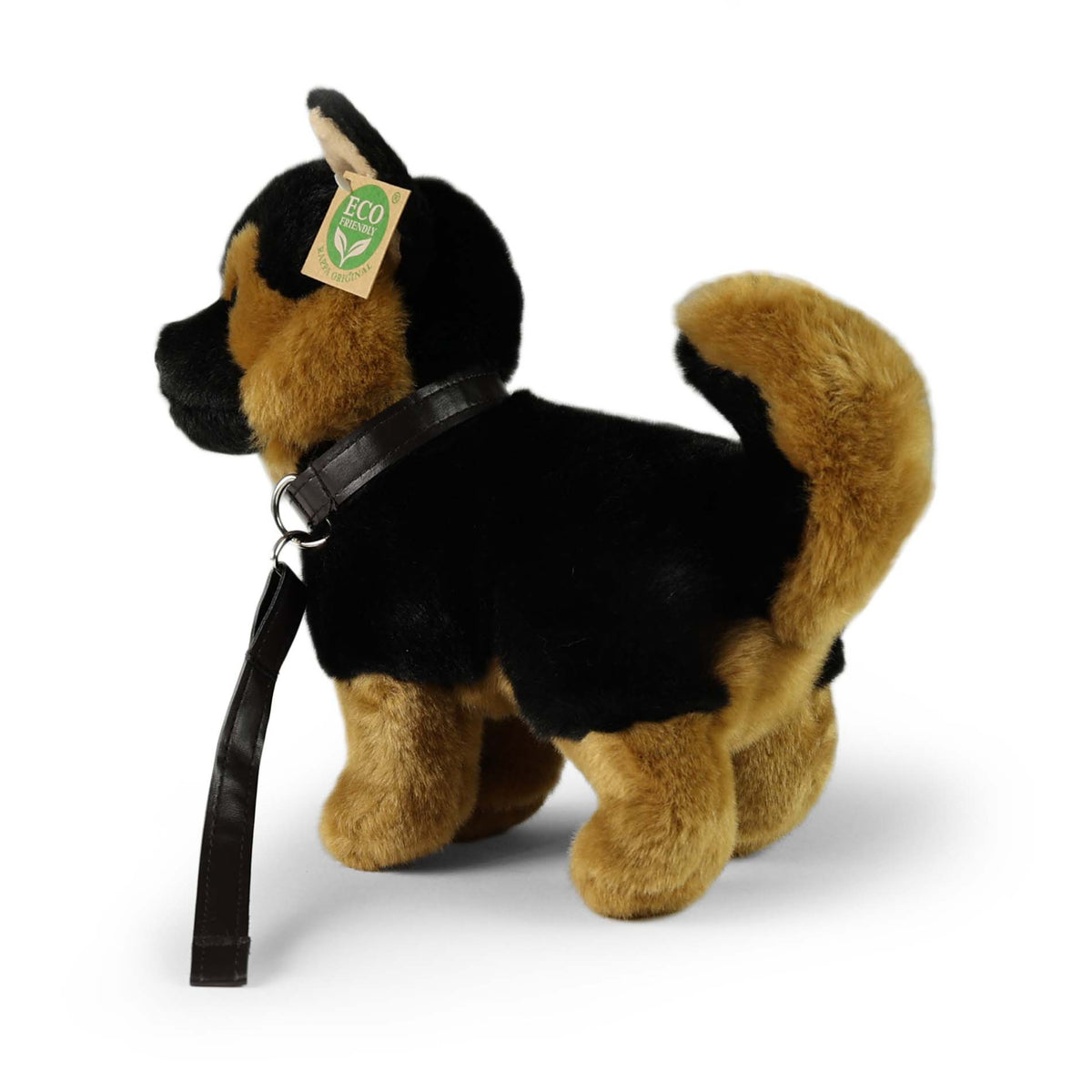Plush German Shepherd with Leash 23 cm