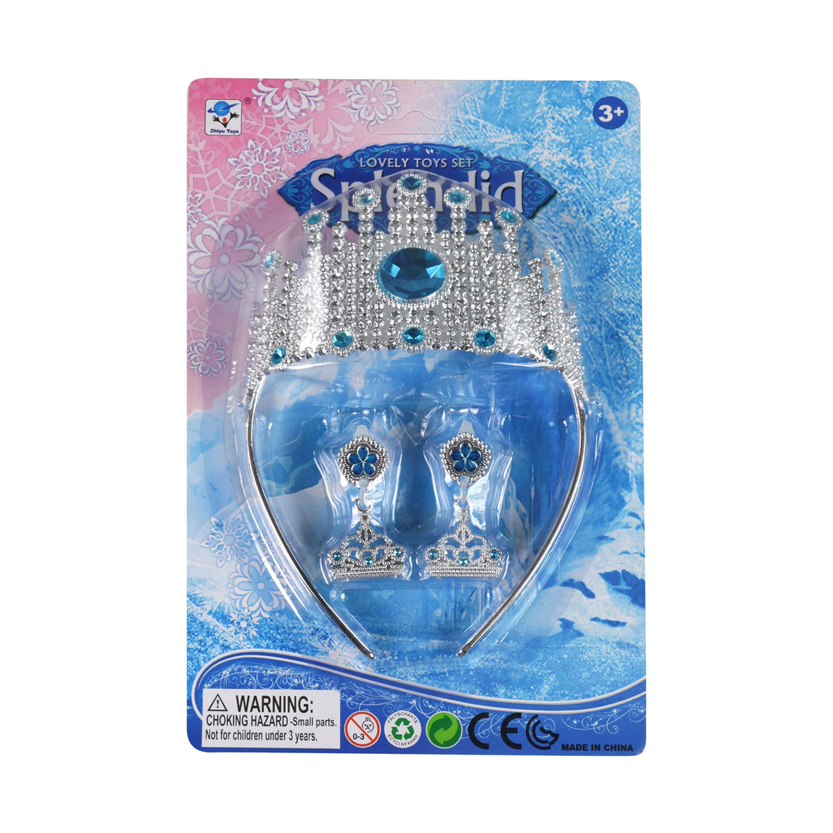 Snow Kingdom princess crown with earrings