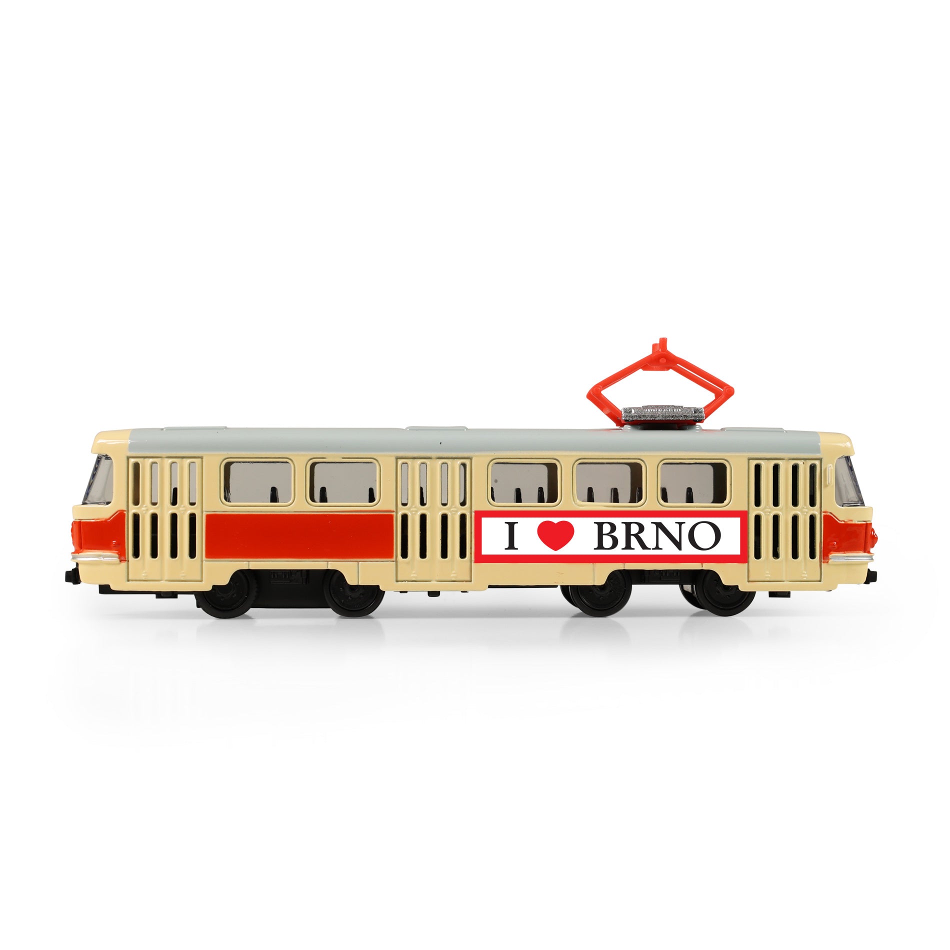 Metal Czech retro tram 16 cm BRNO