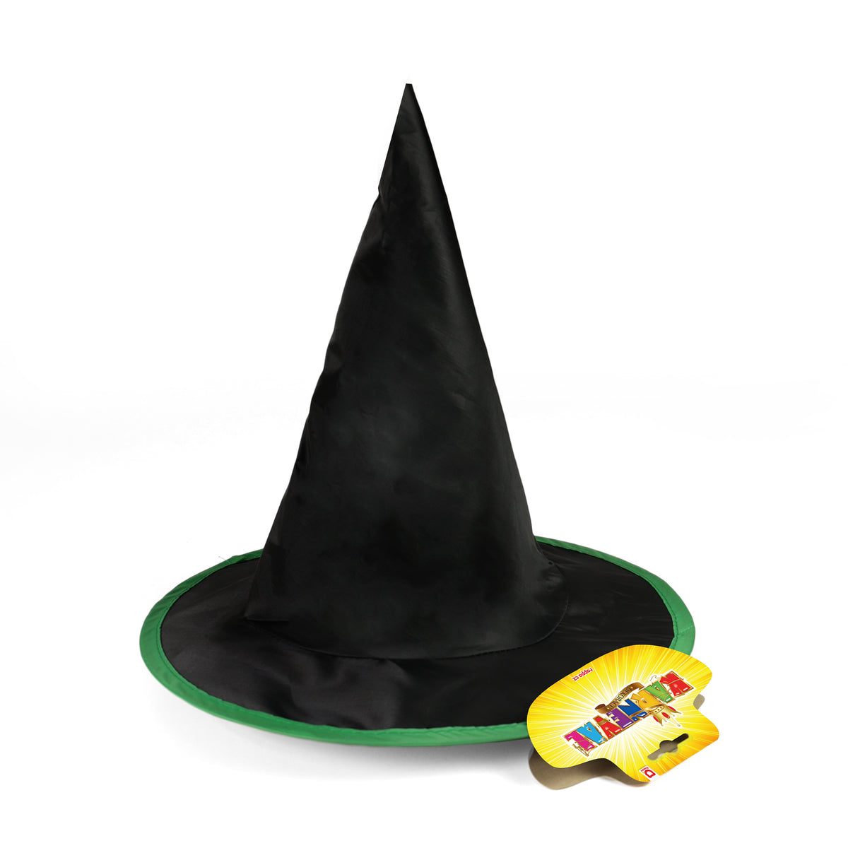 Children's black and green witch hat for Halloween