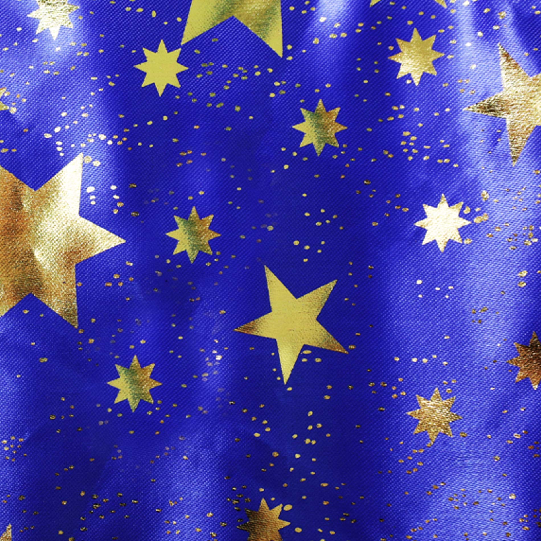 Children's blue wizard cloak with stars 75 cm