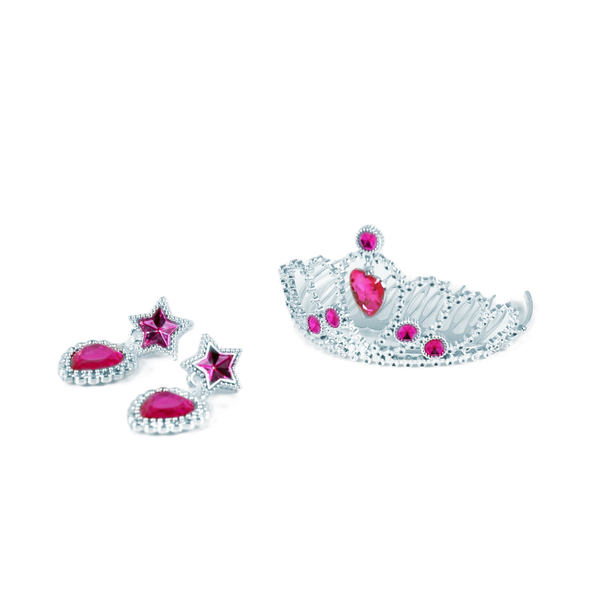 Pink Princess Crown with Earrings