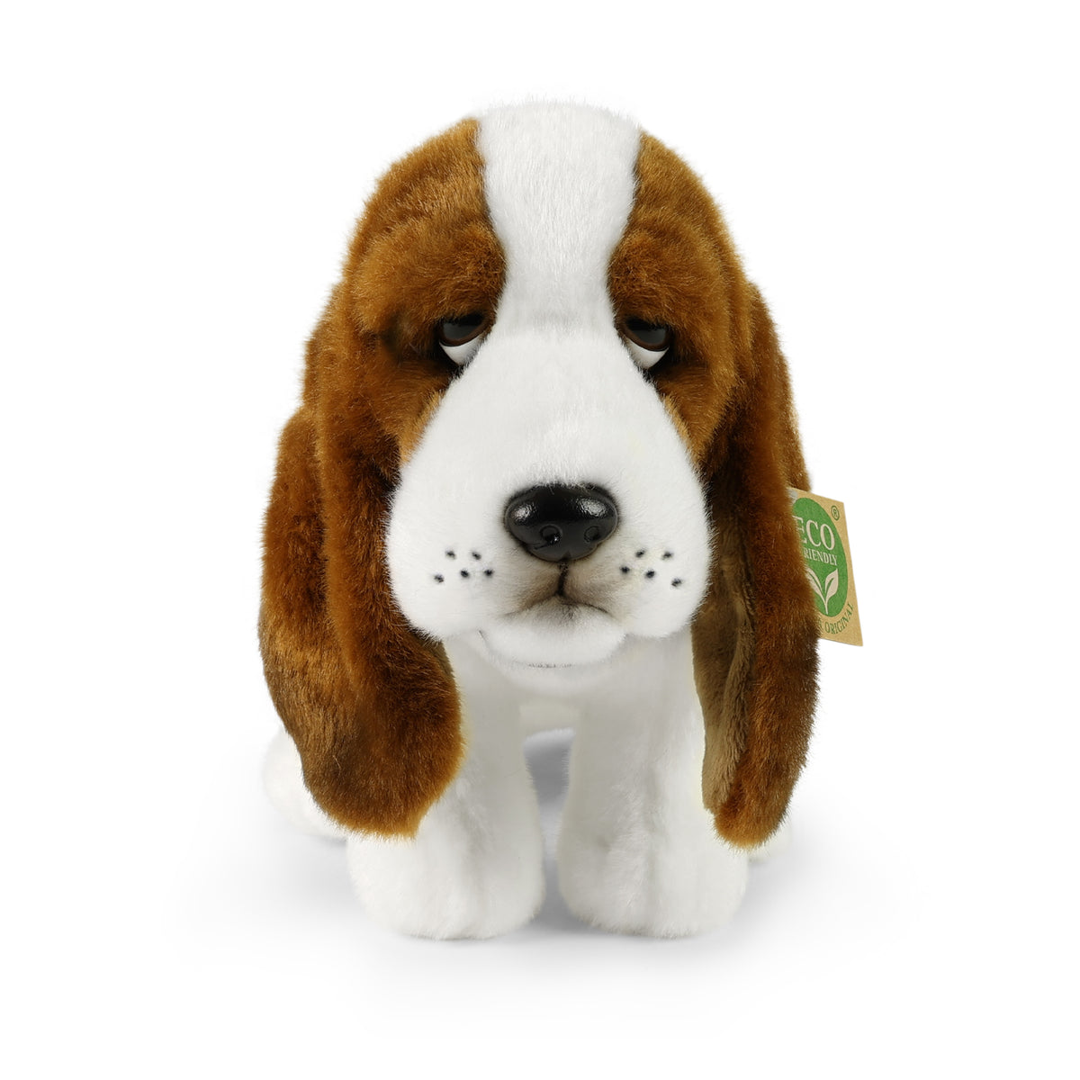Eco-friendly plush basset dog 32 cm