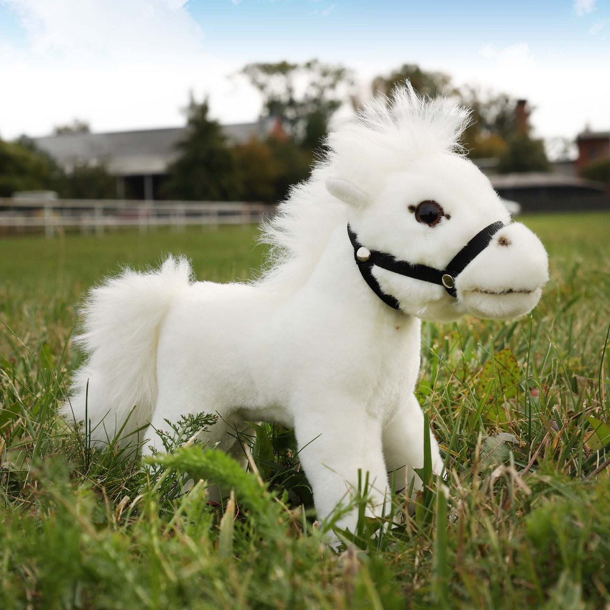 White Plush Horse 20 cm, Eco-Friendly