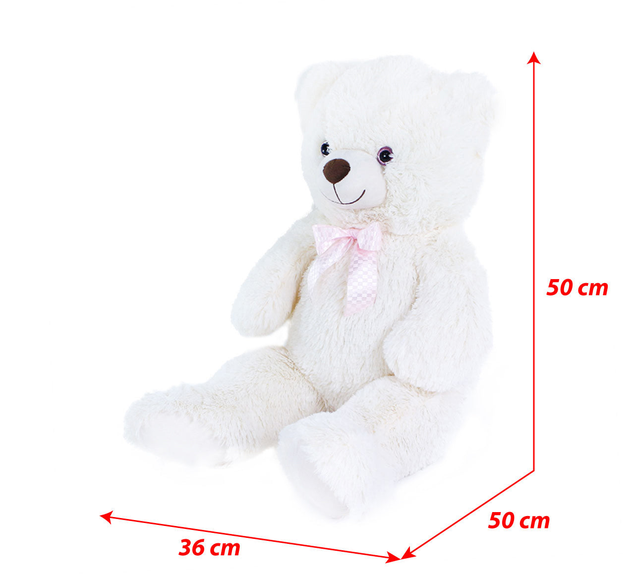 Large Plush Bear Lily Cream-White 78 cm
