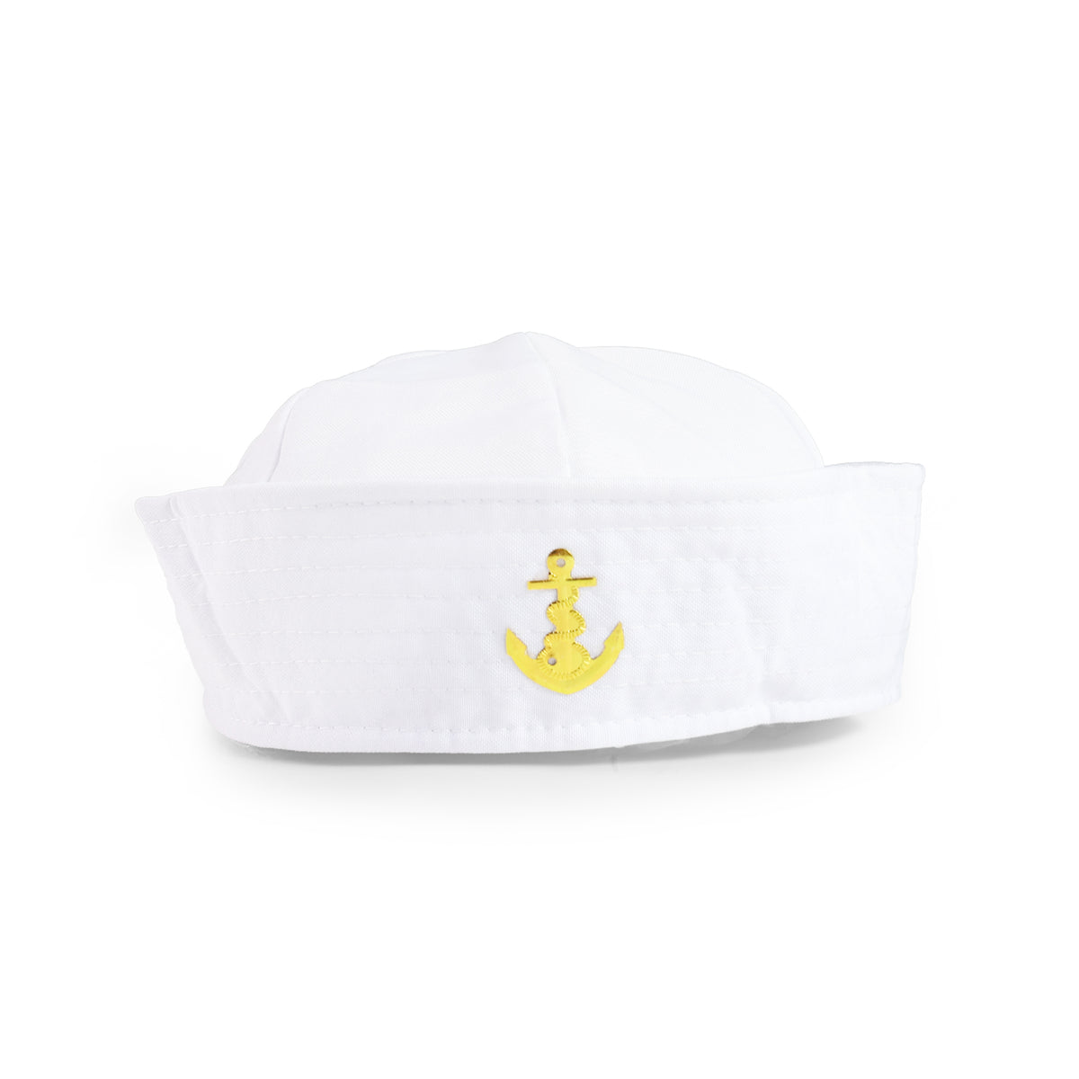 White sailor cap with anchor for adults