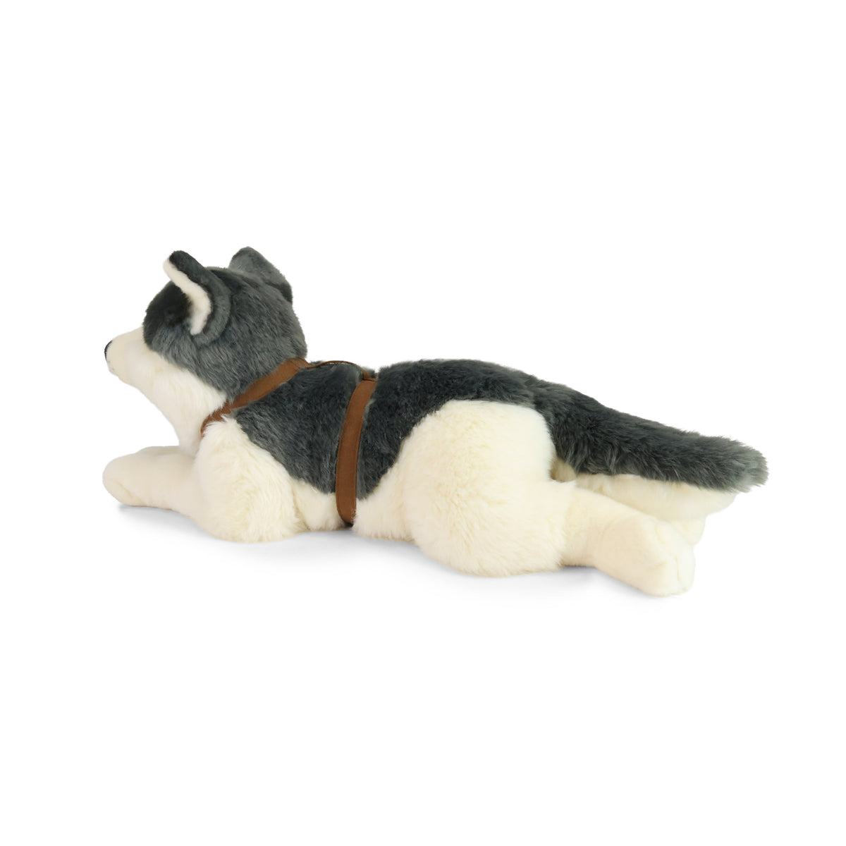 Large Plush Husky Dog with Harness 60 cm