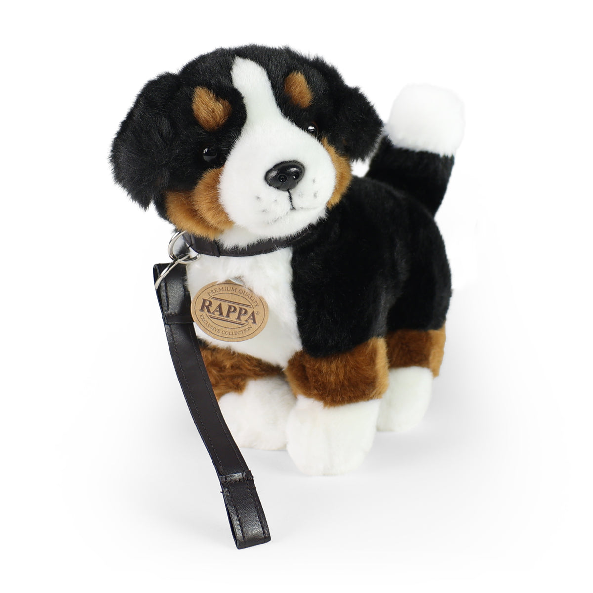 Plush Bernese Mountain Dog with Leash 22 cm