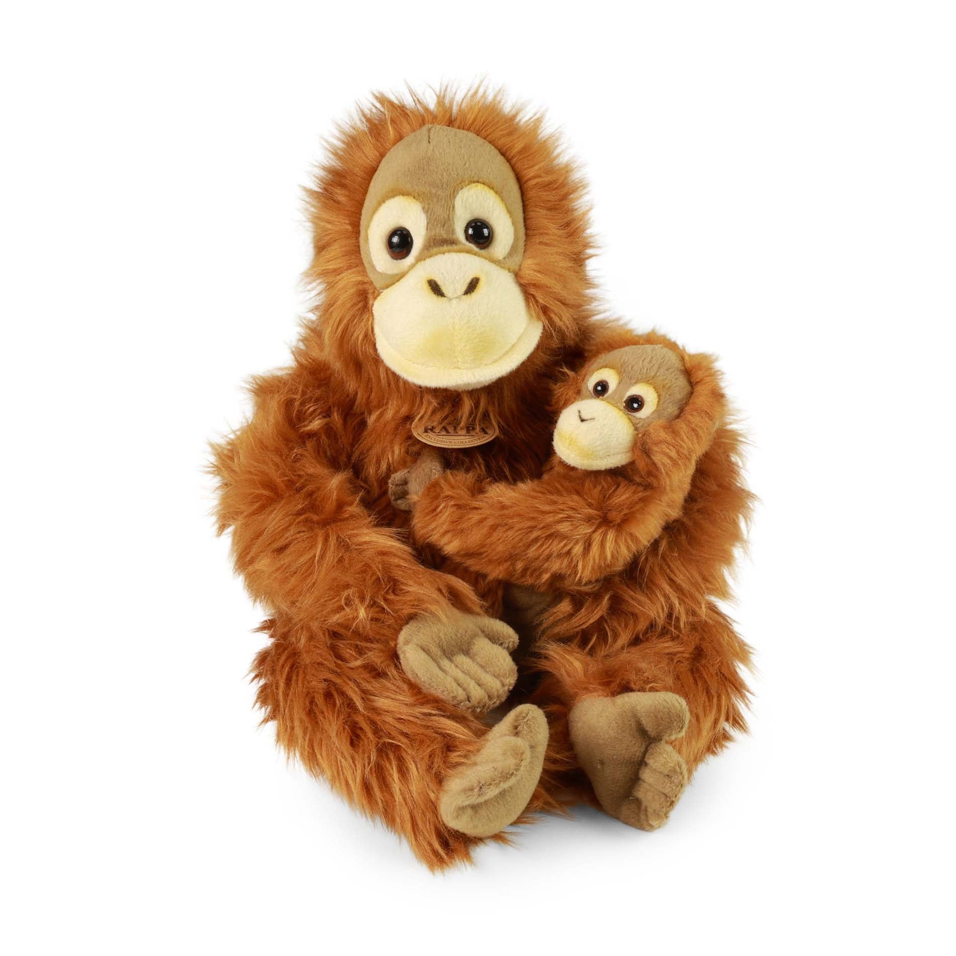 Plush orangutan with baby 28 cm