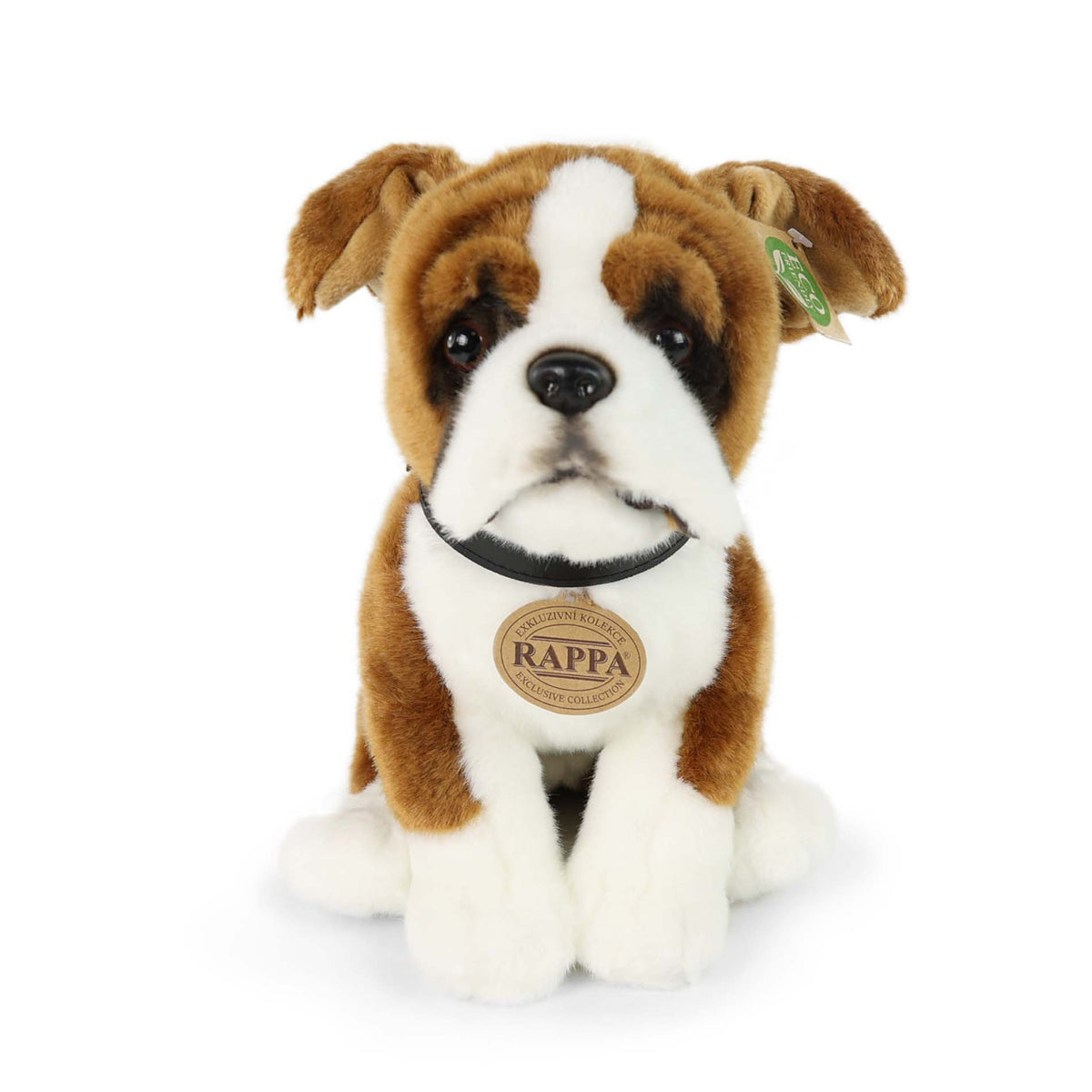 Plush Boxer Dog with Collar 27 cm
