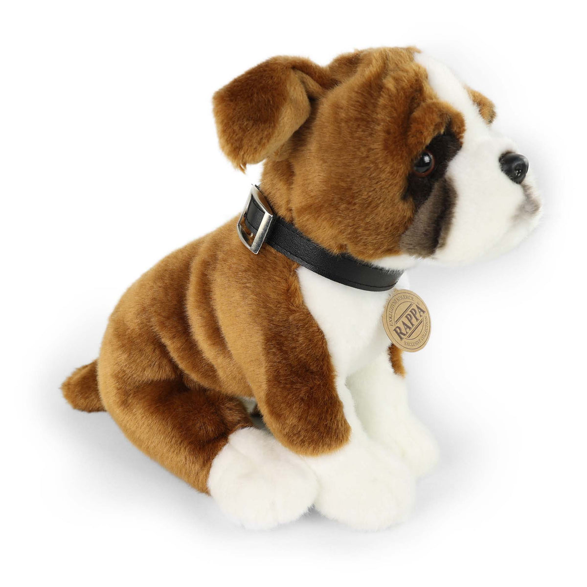 Plush Boxer Dog with Collar 27 cm
