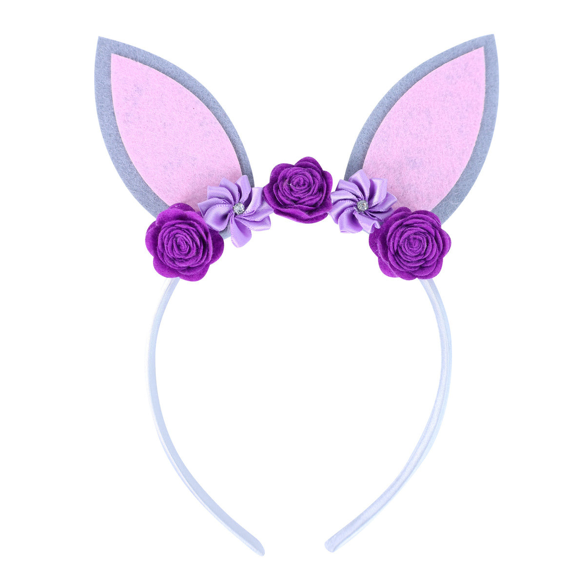 Purple children's bunny ears headband