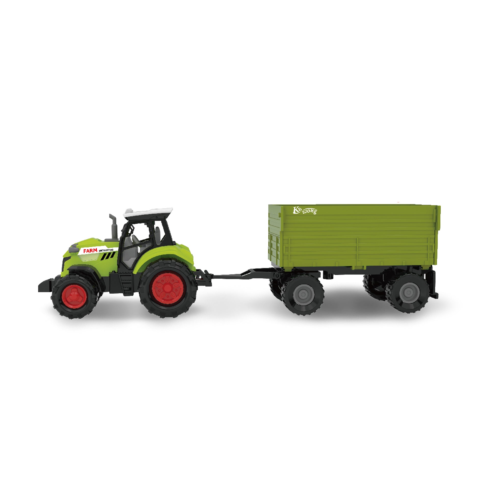 Farm tractor with trailer, sound and lights 25 cm