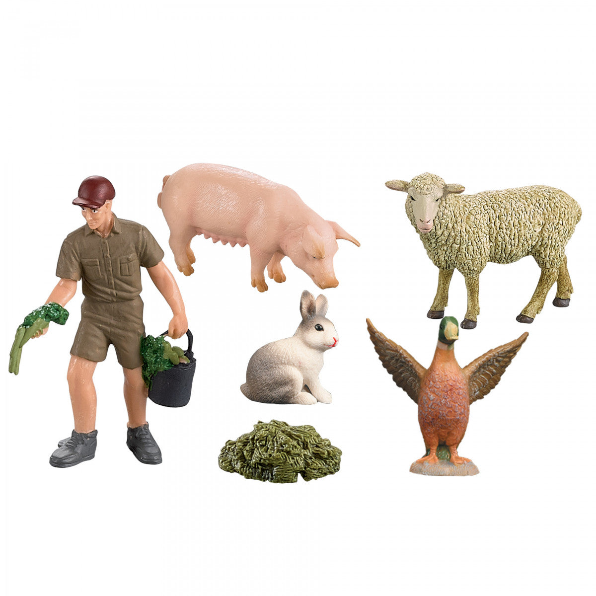 Farm animal figures with farmer 5 pcs