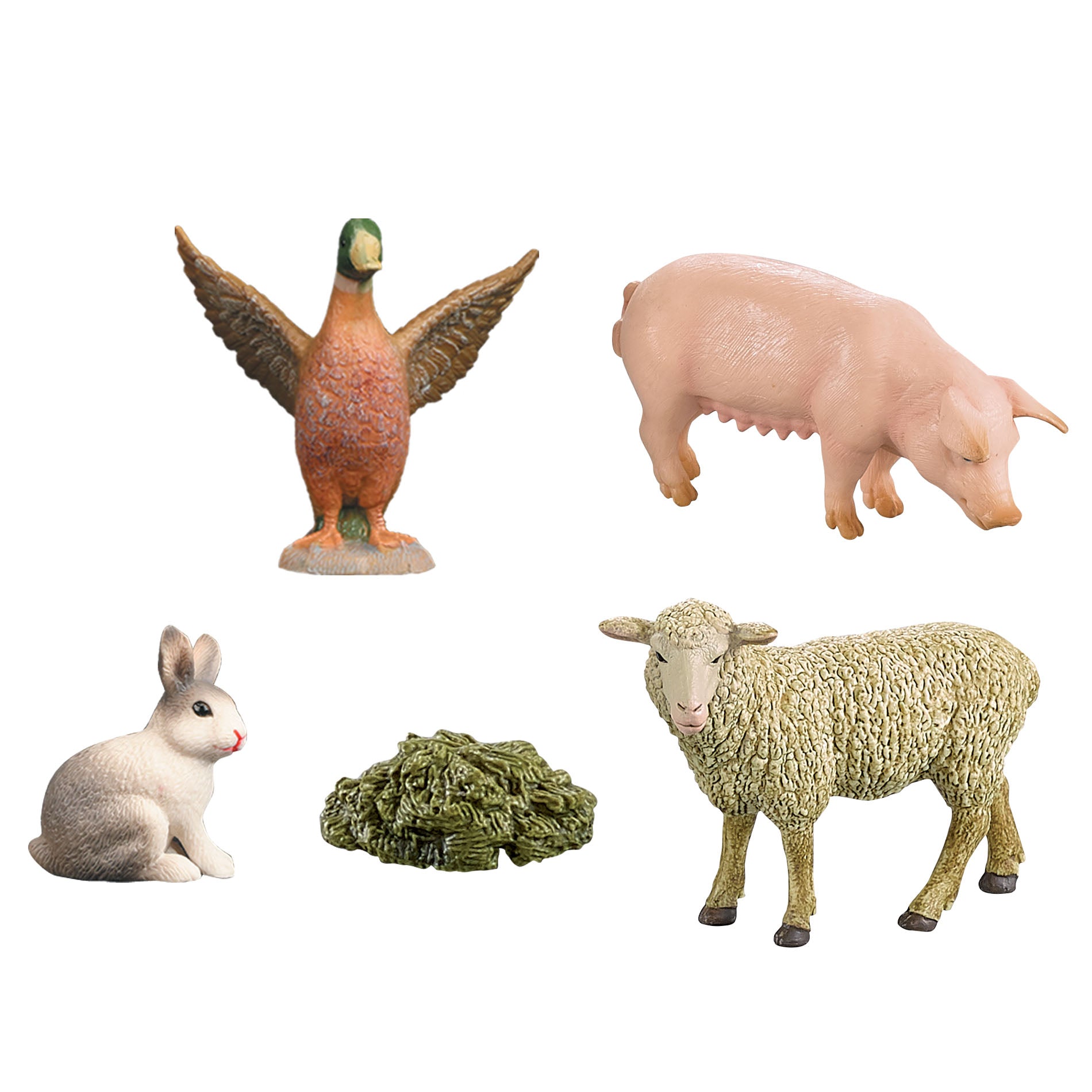Farm animal figures with farmer 5 pcs