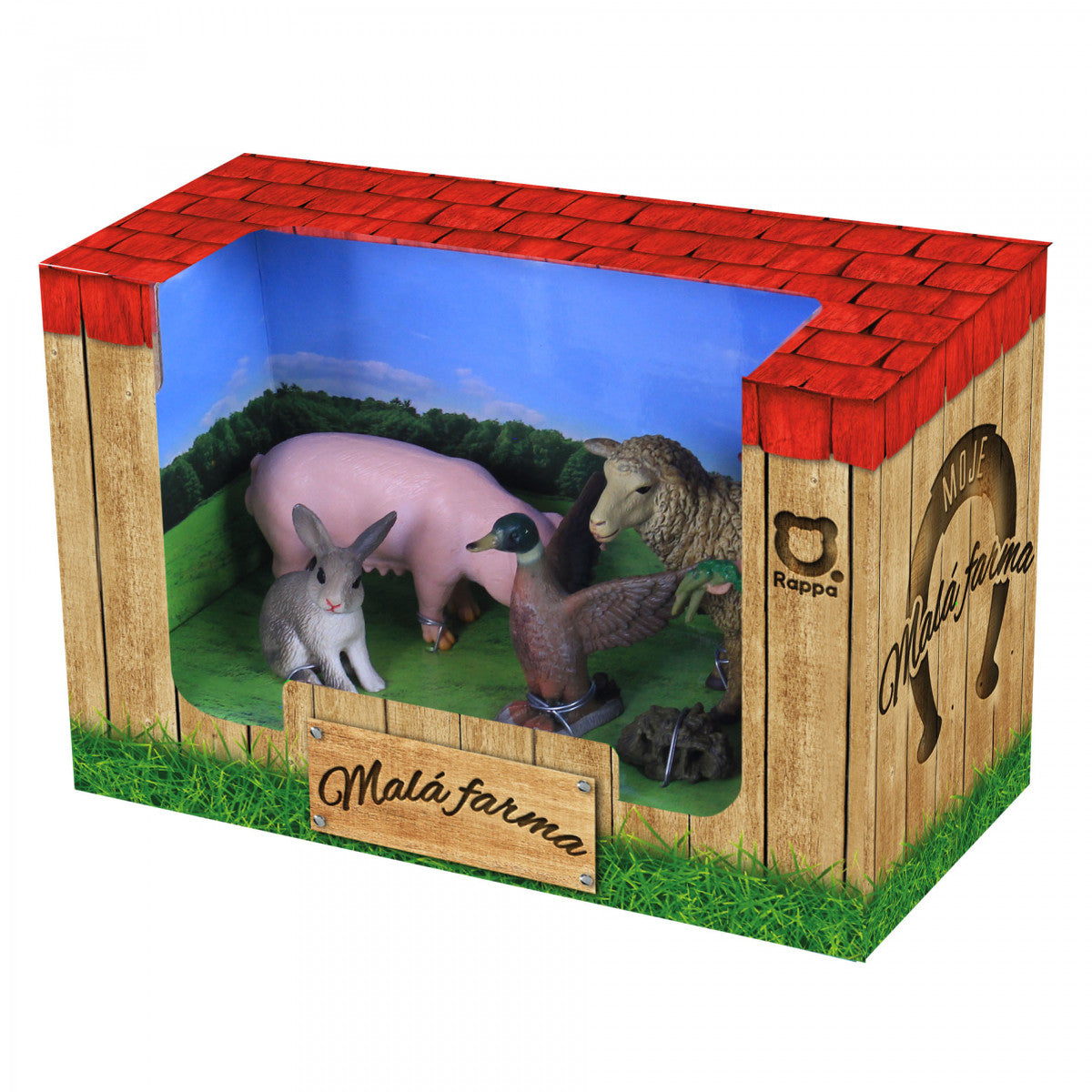 Farm animal figures with farmer 5 pcs