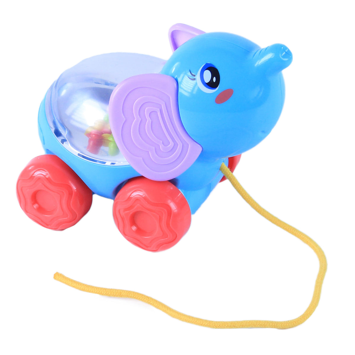Pull-along elephant with beads