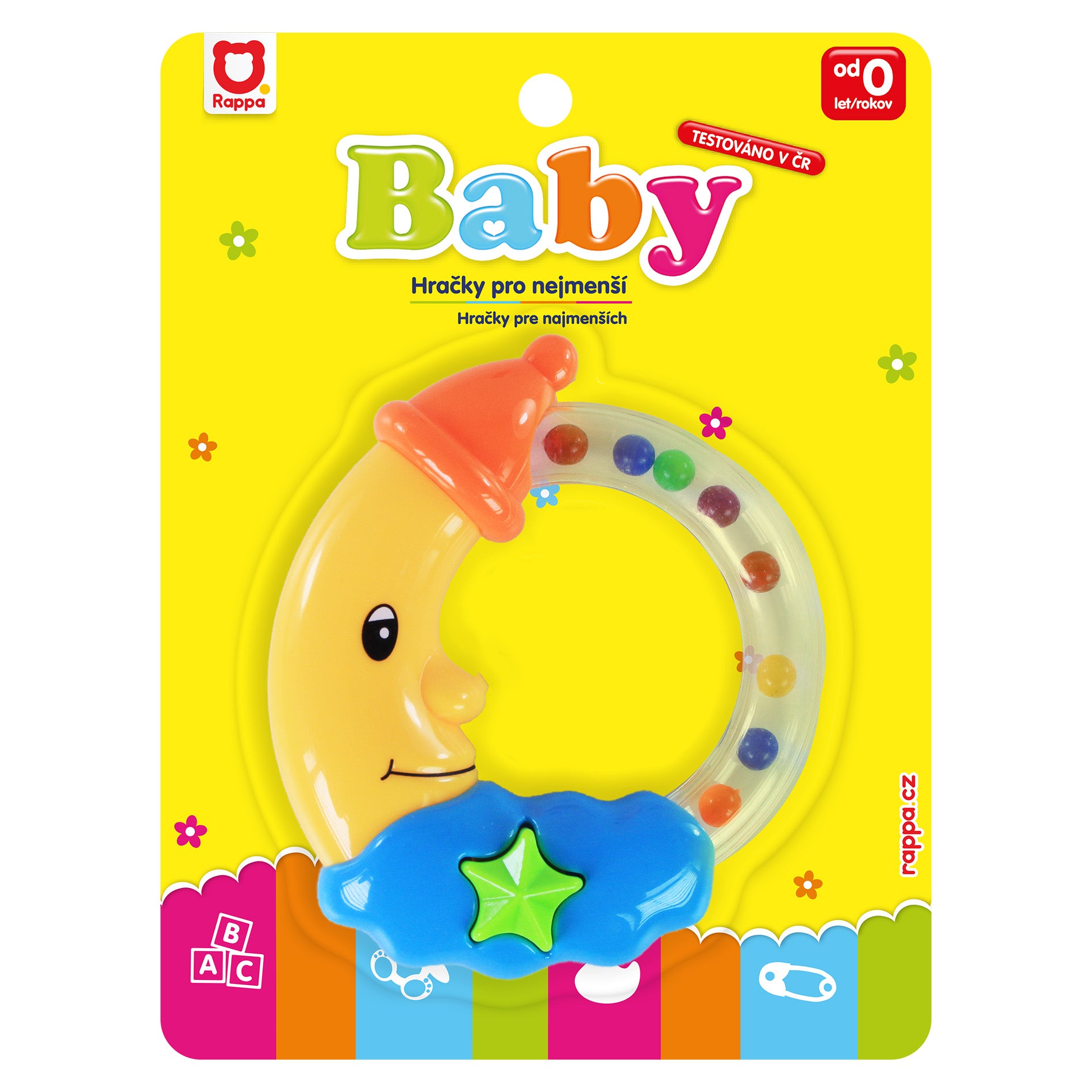 Baby moon rattle
