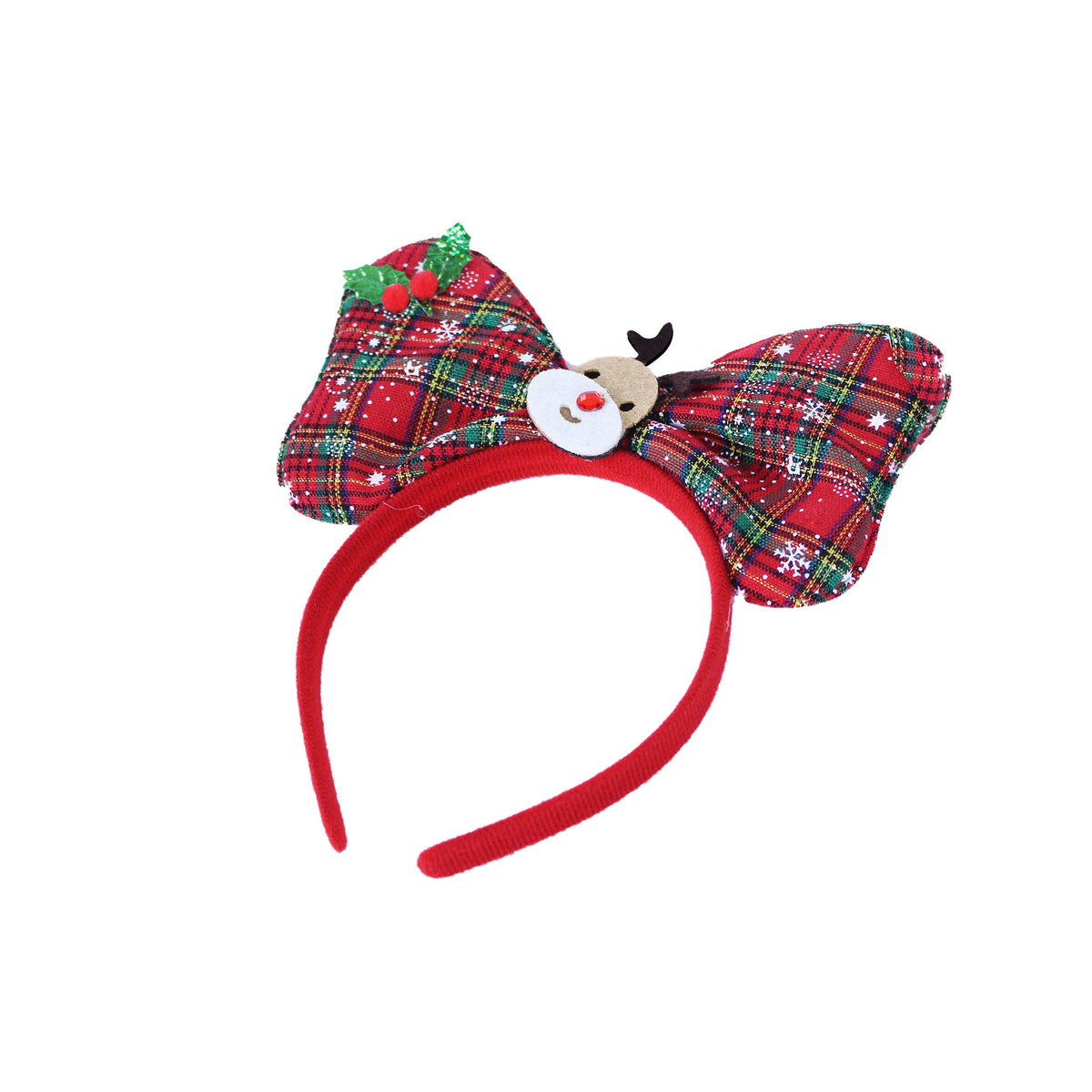 Christmas Reindeer Headband with Bow