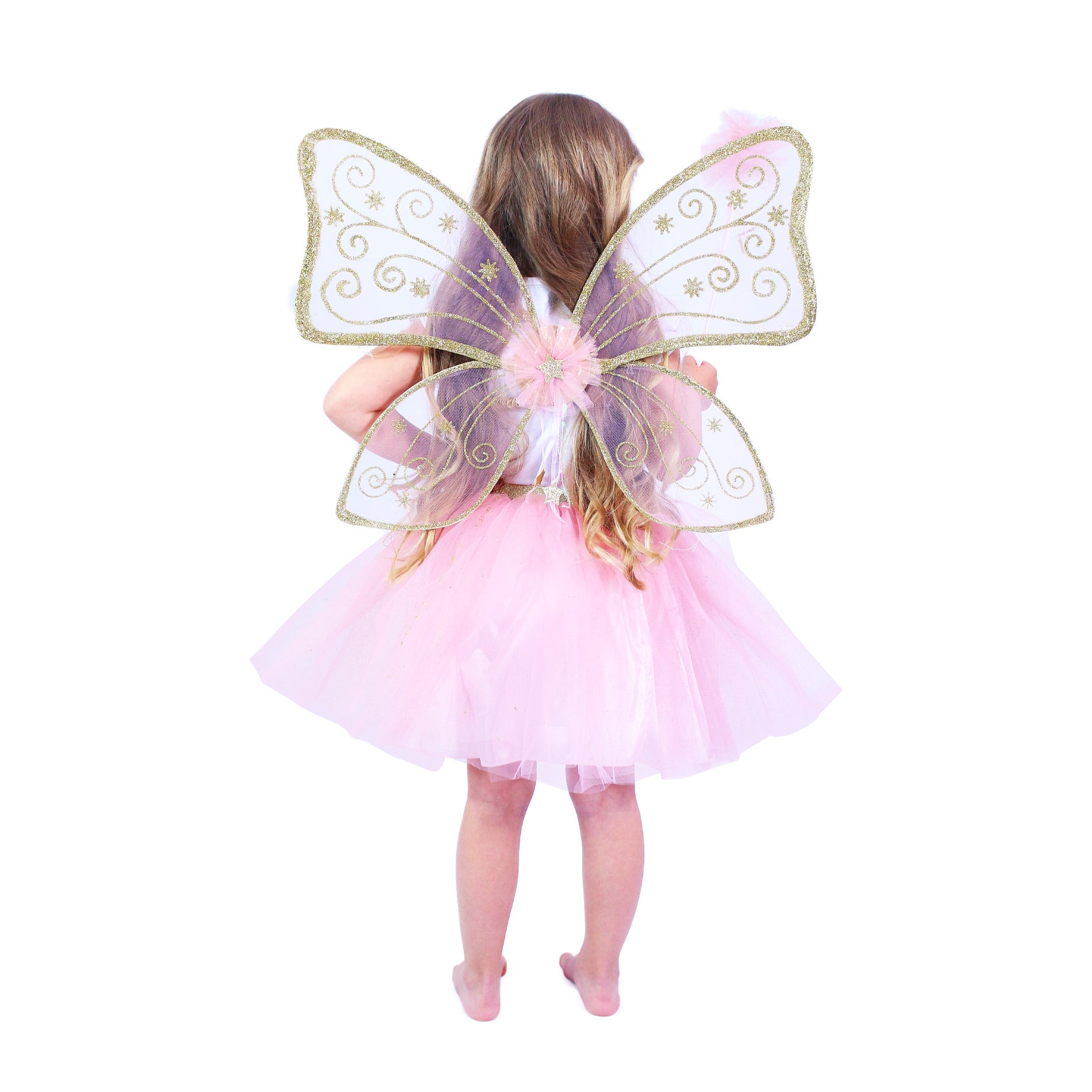 Children's tutu costume with wings and wand