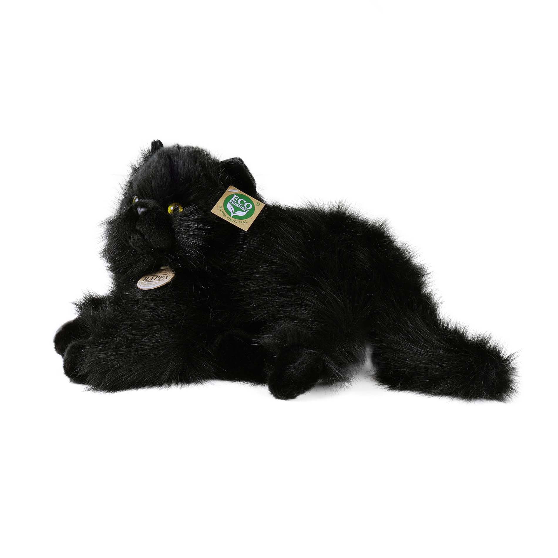 Black plush cat 30 cm