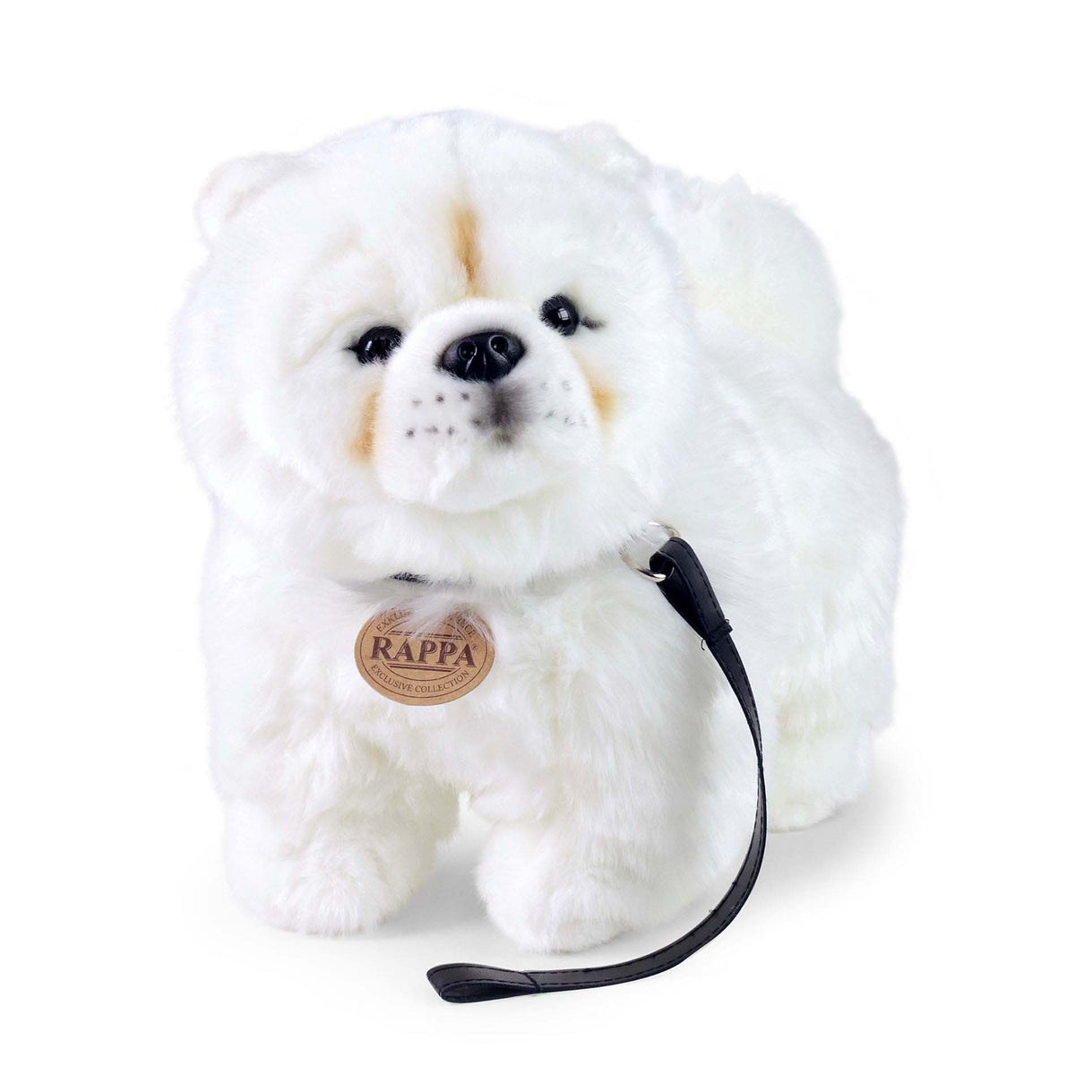 Plush Chow Chow Dog with Leash 30 cm
