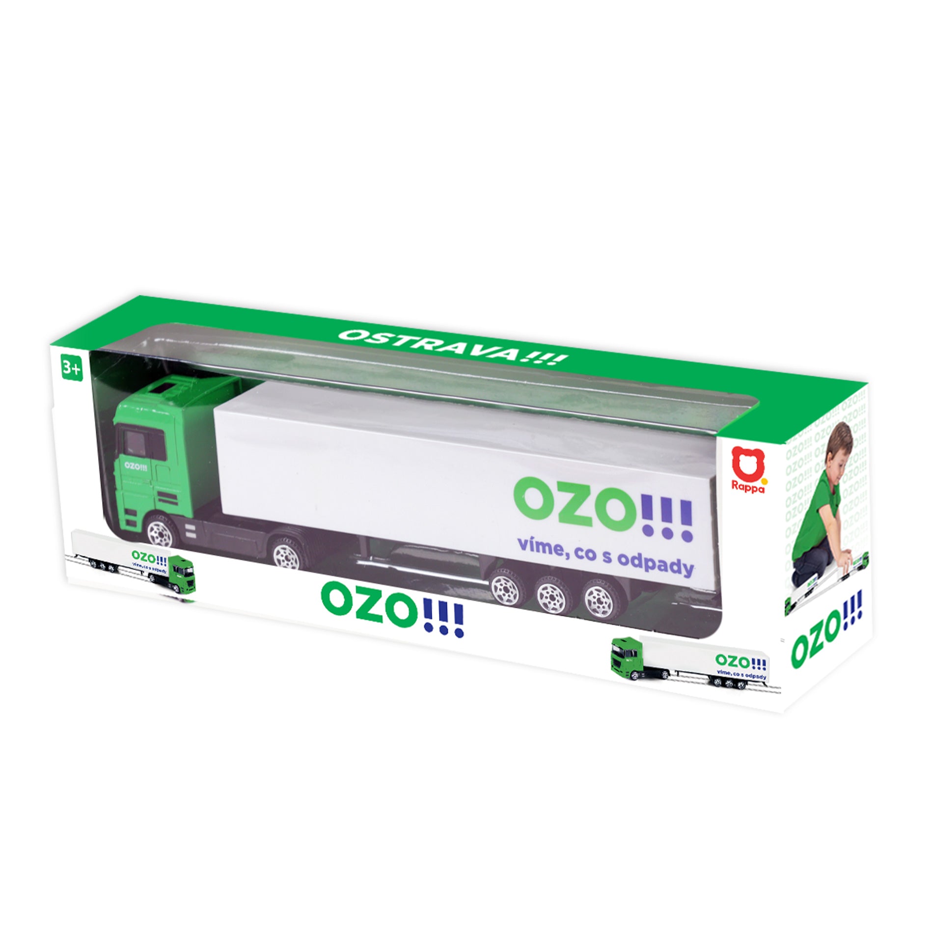 Metal OZO truck with PVC trailer 20 cm
