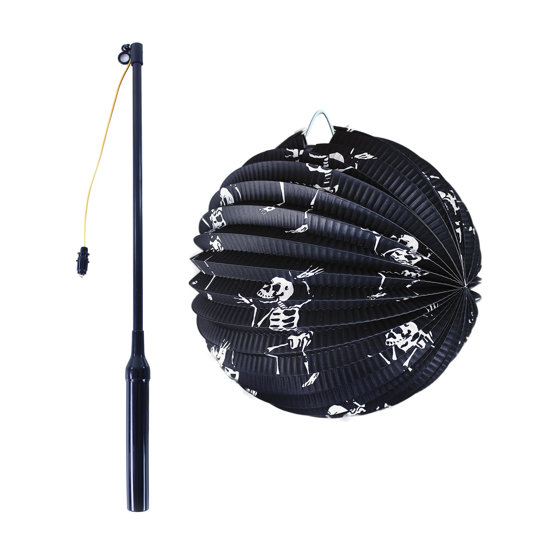 Halloween skeleton lantern 25 cm with 50 cm glow stick