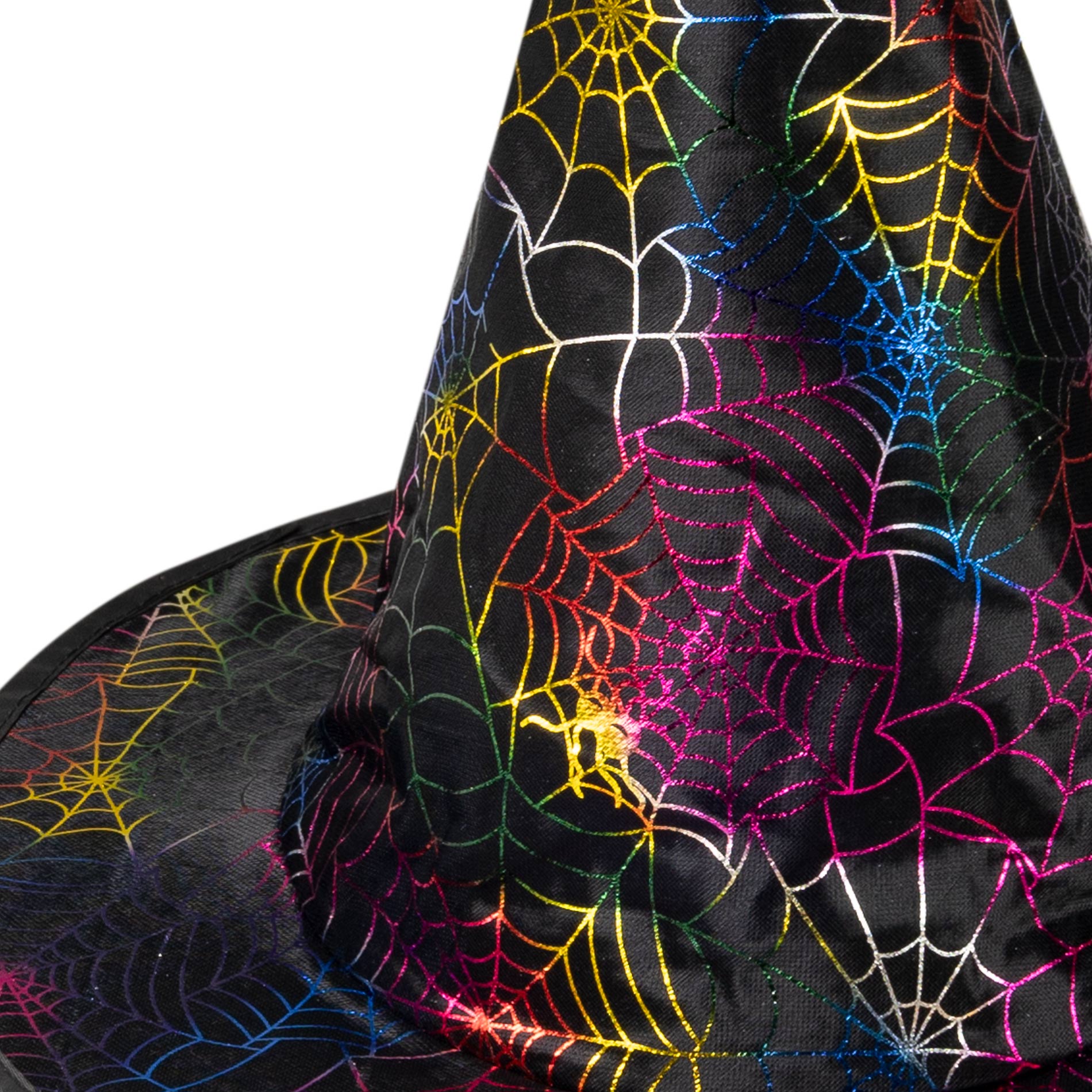 Children's witch hat with spider web