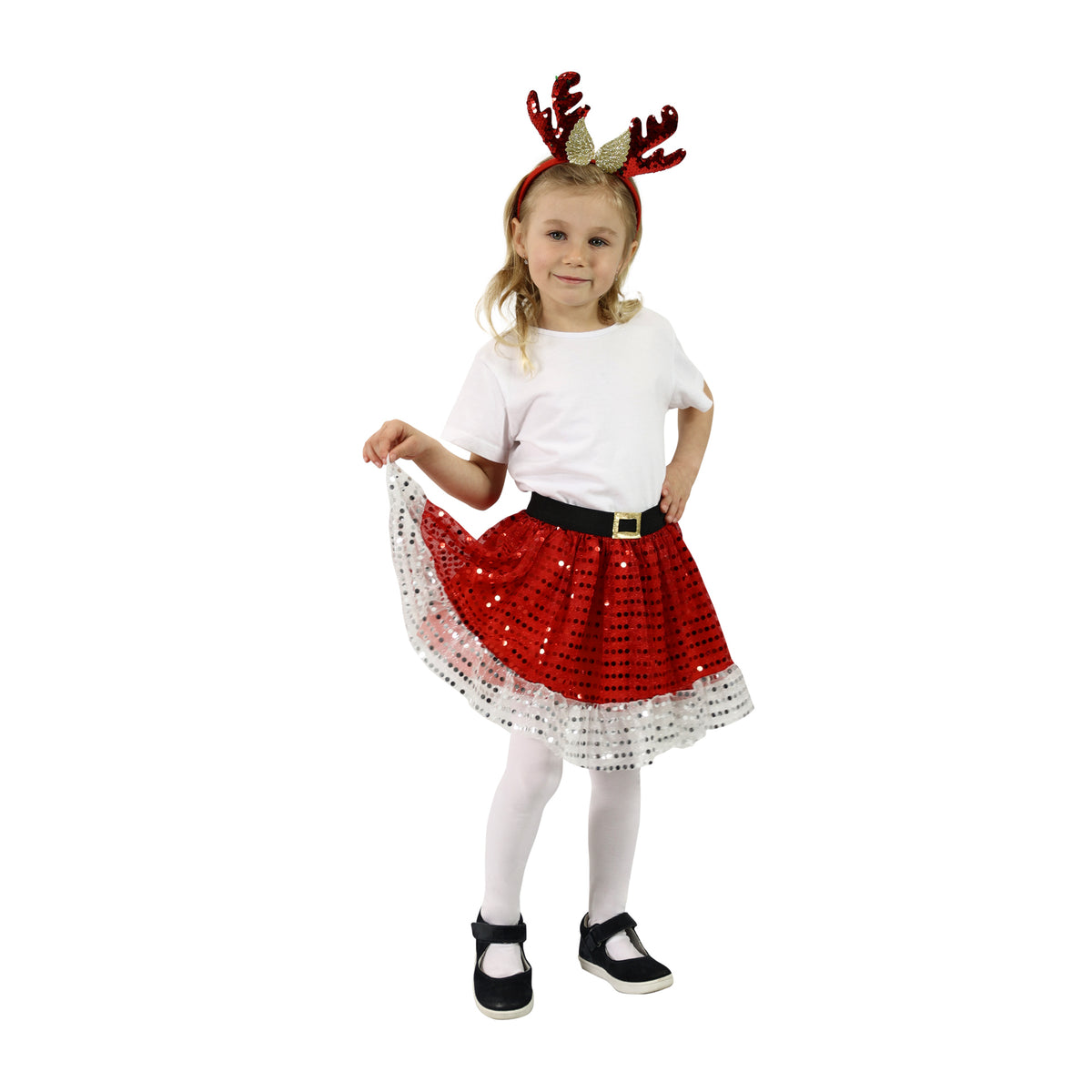 Children's Christmas reindeer TUTU skirt with headband 30 cm