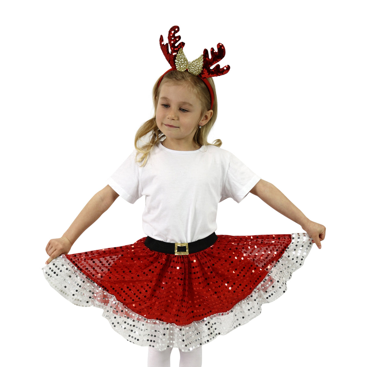 Children's Christmas reindeer TUTU skirt with headband 30 cm
