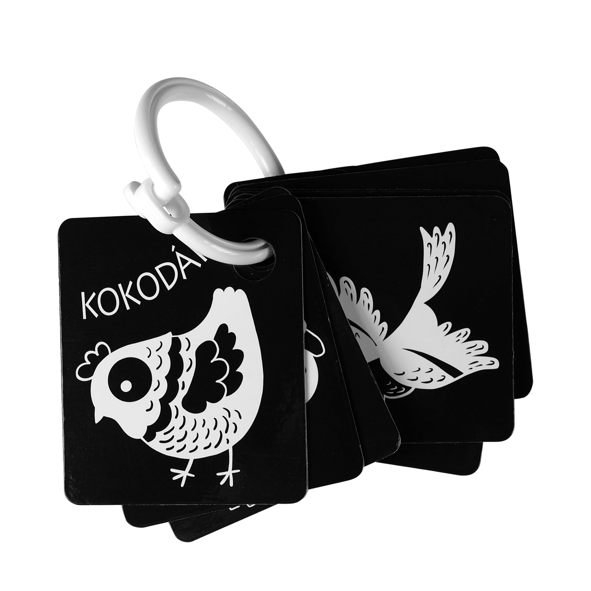 Black and White Contrast Cards for Babies, 9 pcs