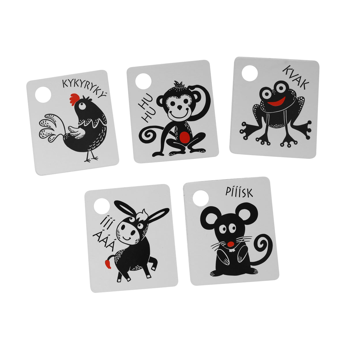 Contrast Cards with Colour Elements, 9 pcs