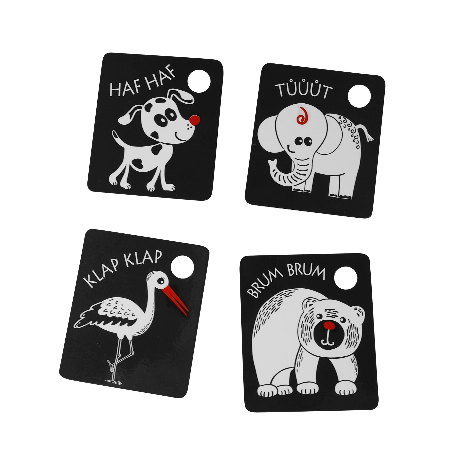Contrast Cards with Colour Elements, 9 pcs
