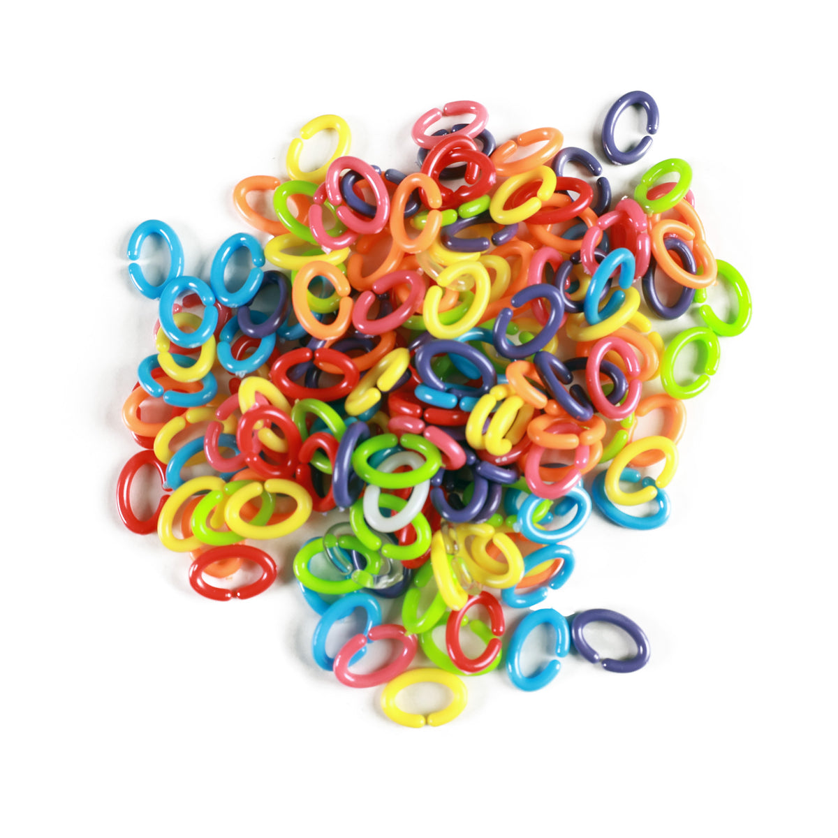 Retro colourful chain links 150 pcs / Céčka