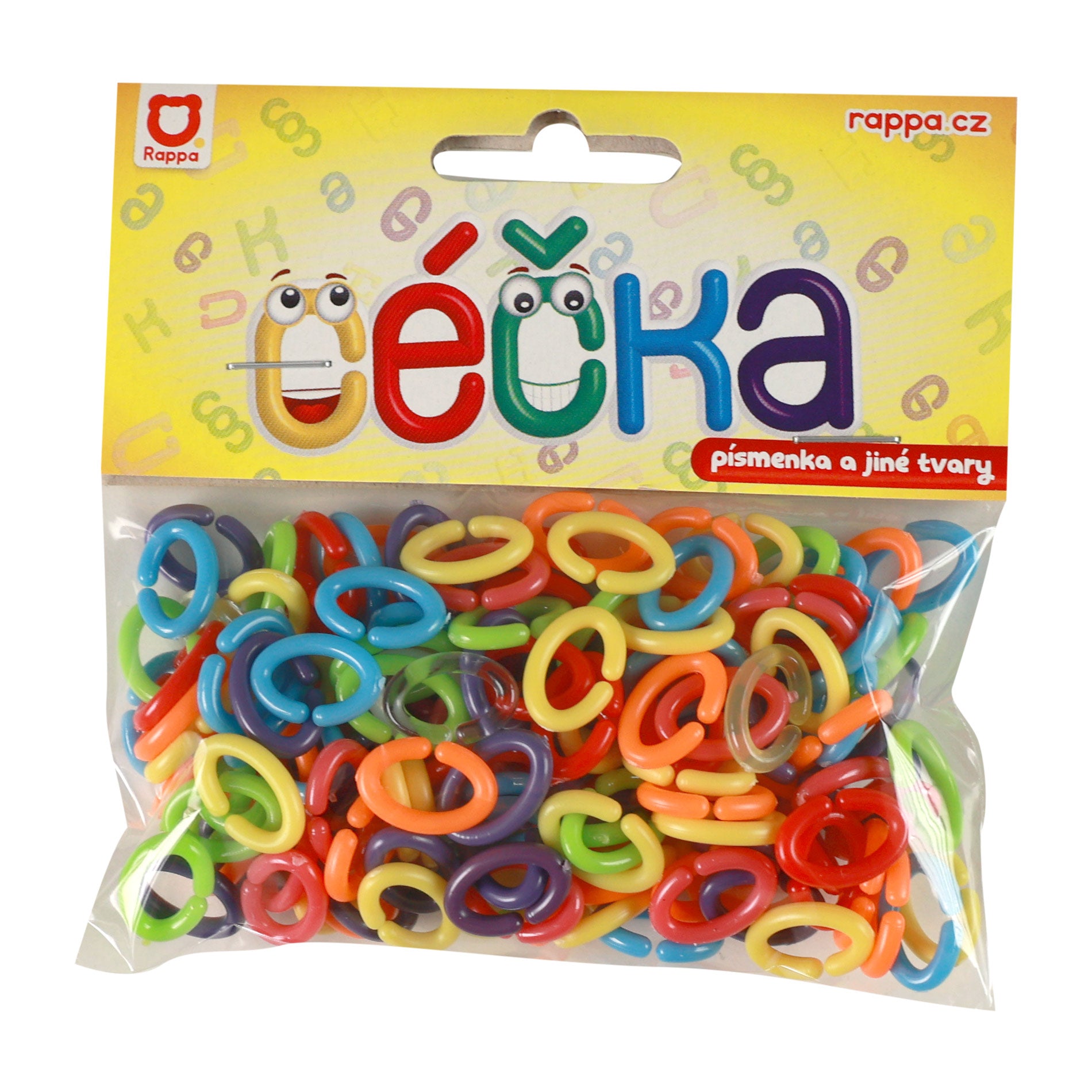 Retro colourful chain links 150 pcs / Céčka
