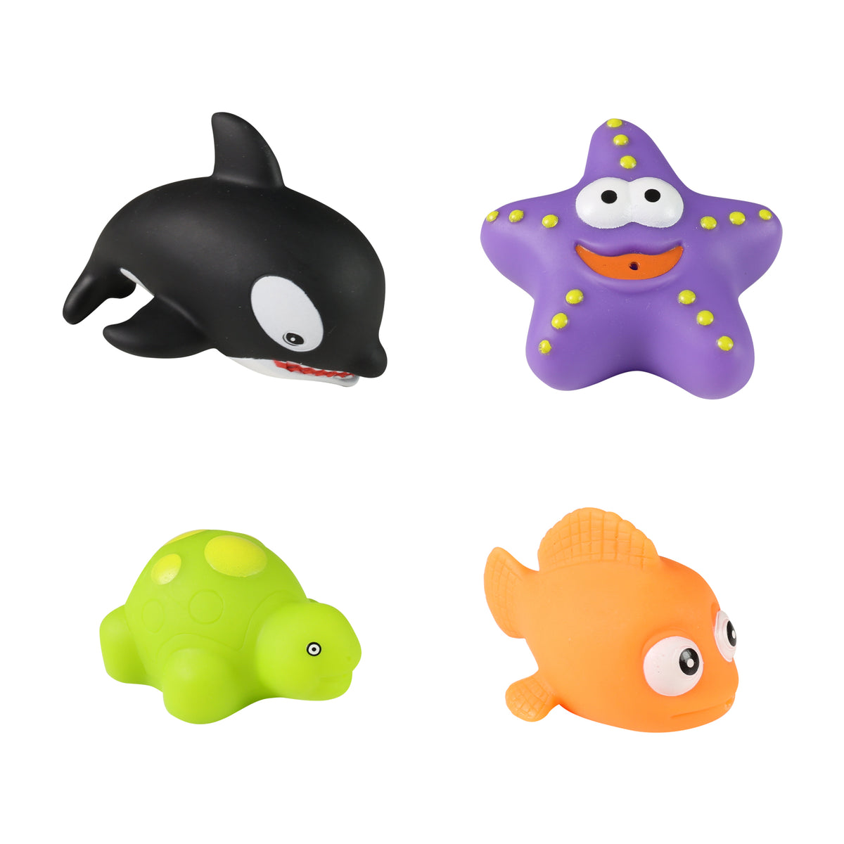 Rubber sea animal toys 4 pcs