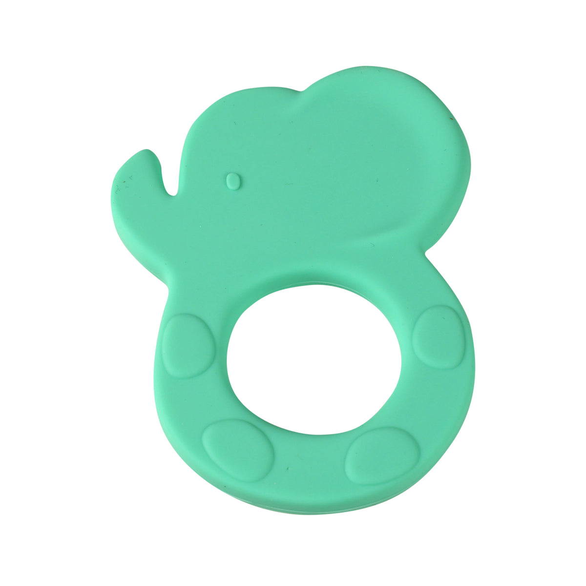 Silicone teether elephant, mint